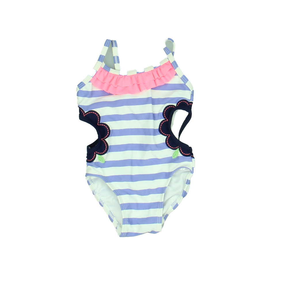 Hartstrings Girls Purple | White 1-piece Swimsuit size: 6-9 Months
